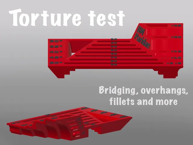 Bridging, overhang and fillet test