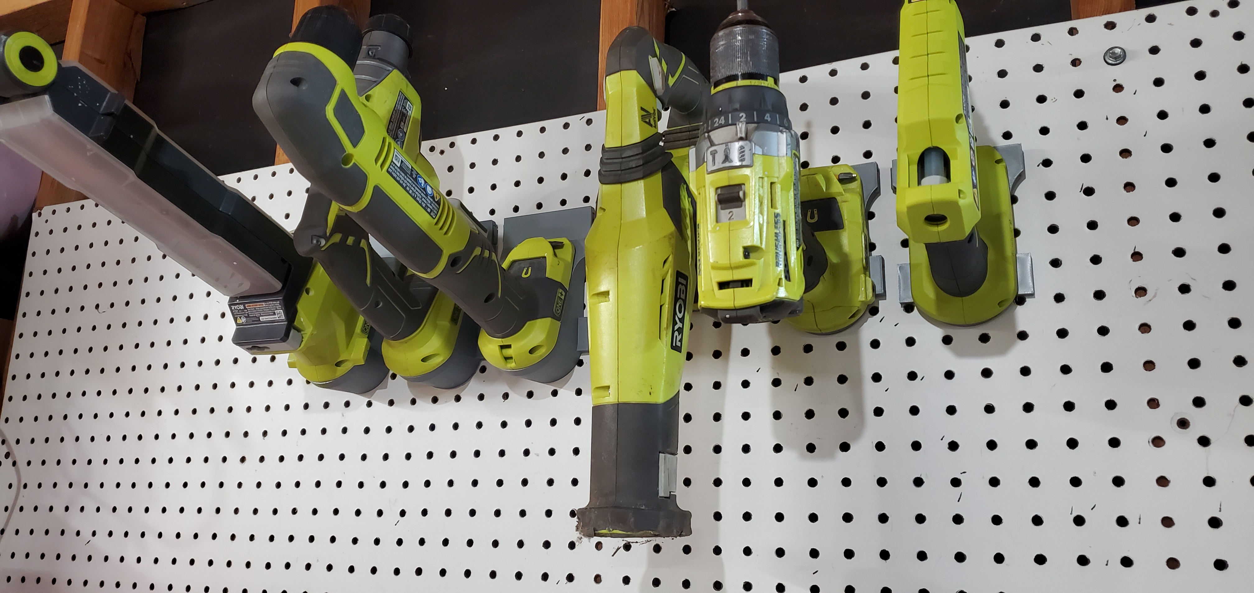Ryobi Power Tool Pegboard Holder with two rails by TBKHomeworld ...