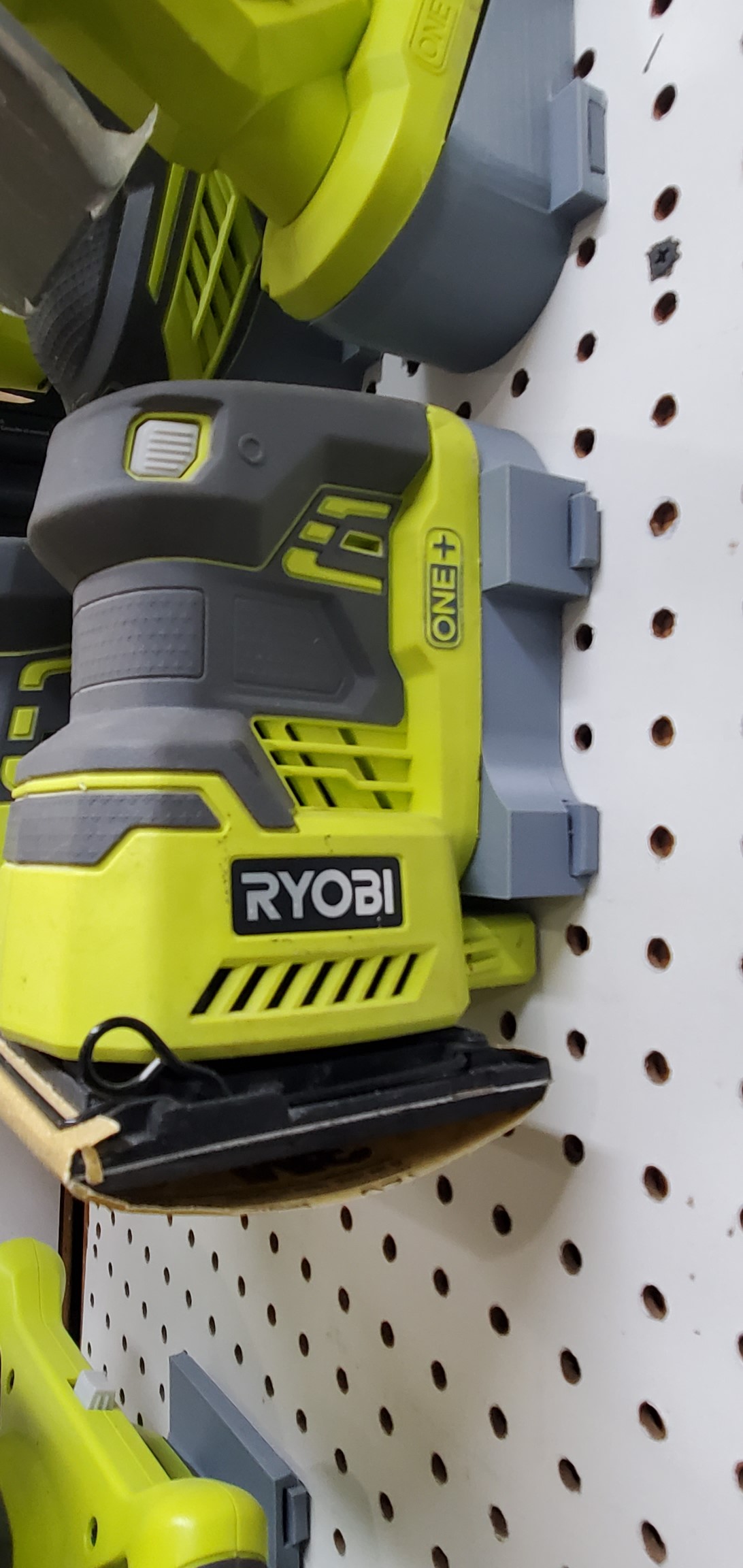 Ryobi Power Tool Pegboard Holder With Two Rails By TBKHomeworld   Ryobi P440 Square Sheet Sander 