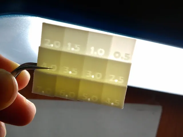 Lithophane Thickness Calibration Tile
