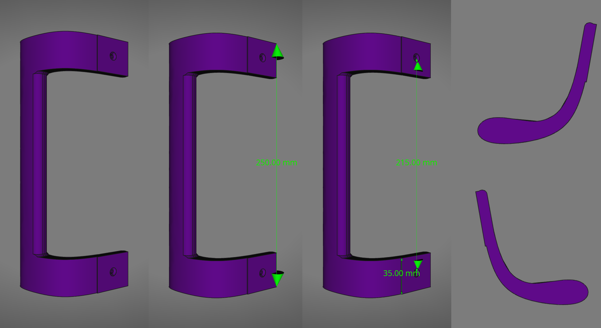 250mm Replacement Fridge Door Handle