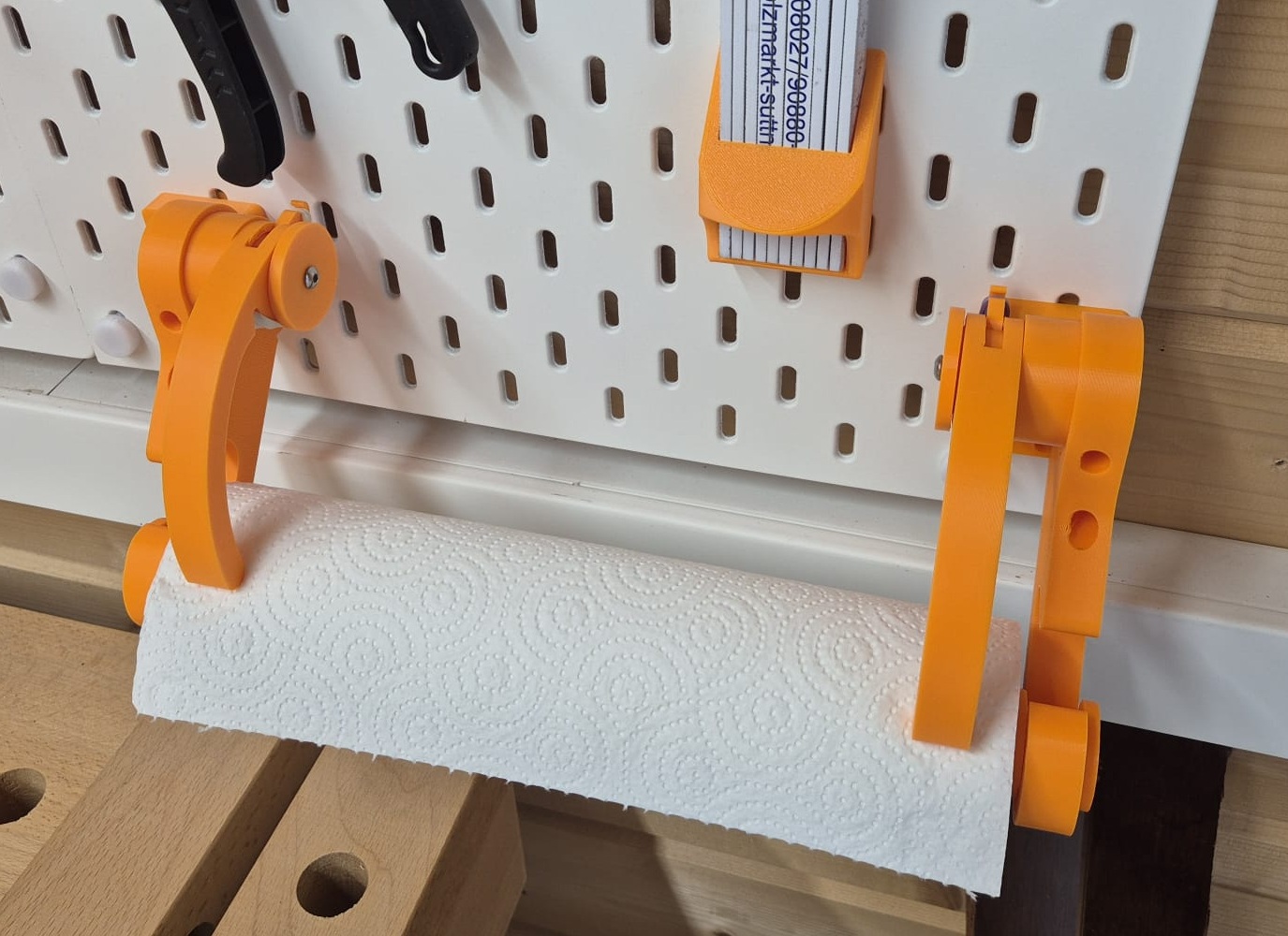Ikea Skadis mount for EZRip paper towel holder 3D model thumbnail
