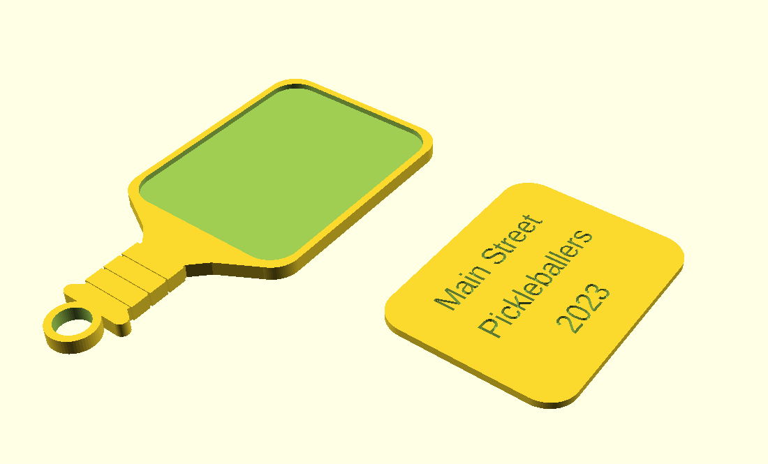 Customizable Pickleball Keyring — miniatura 6