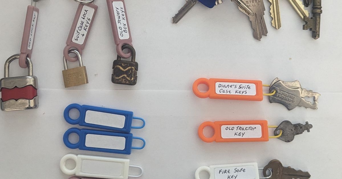 Paper Clip Key Tags by Rocky Prattastic Download free STL model