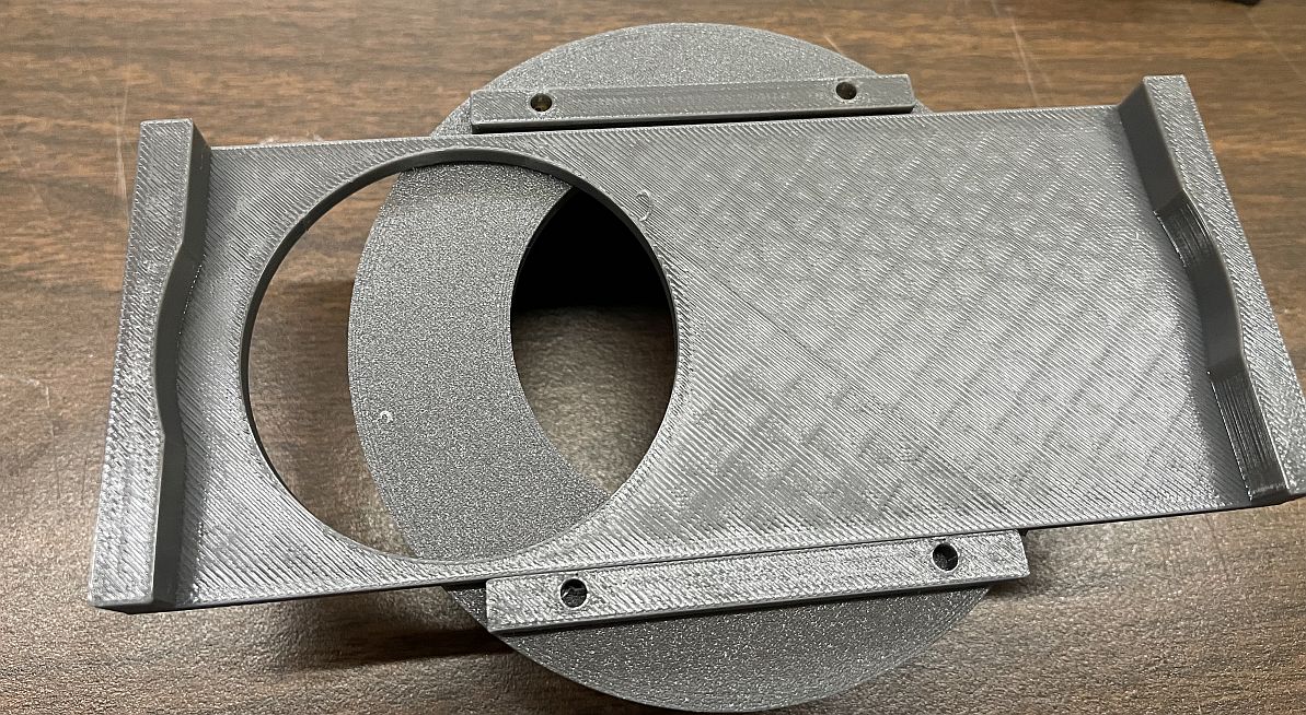 Dust collection blast gate. 3 inch PVC to 2 1/2 inch spiral hose by