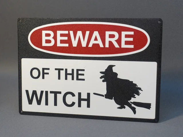 BEWARE OF THE WITCH - Sign