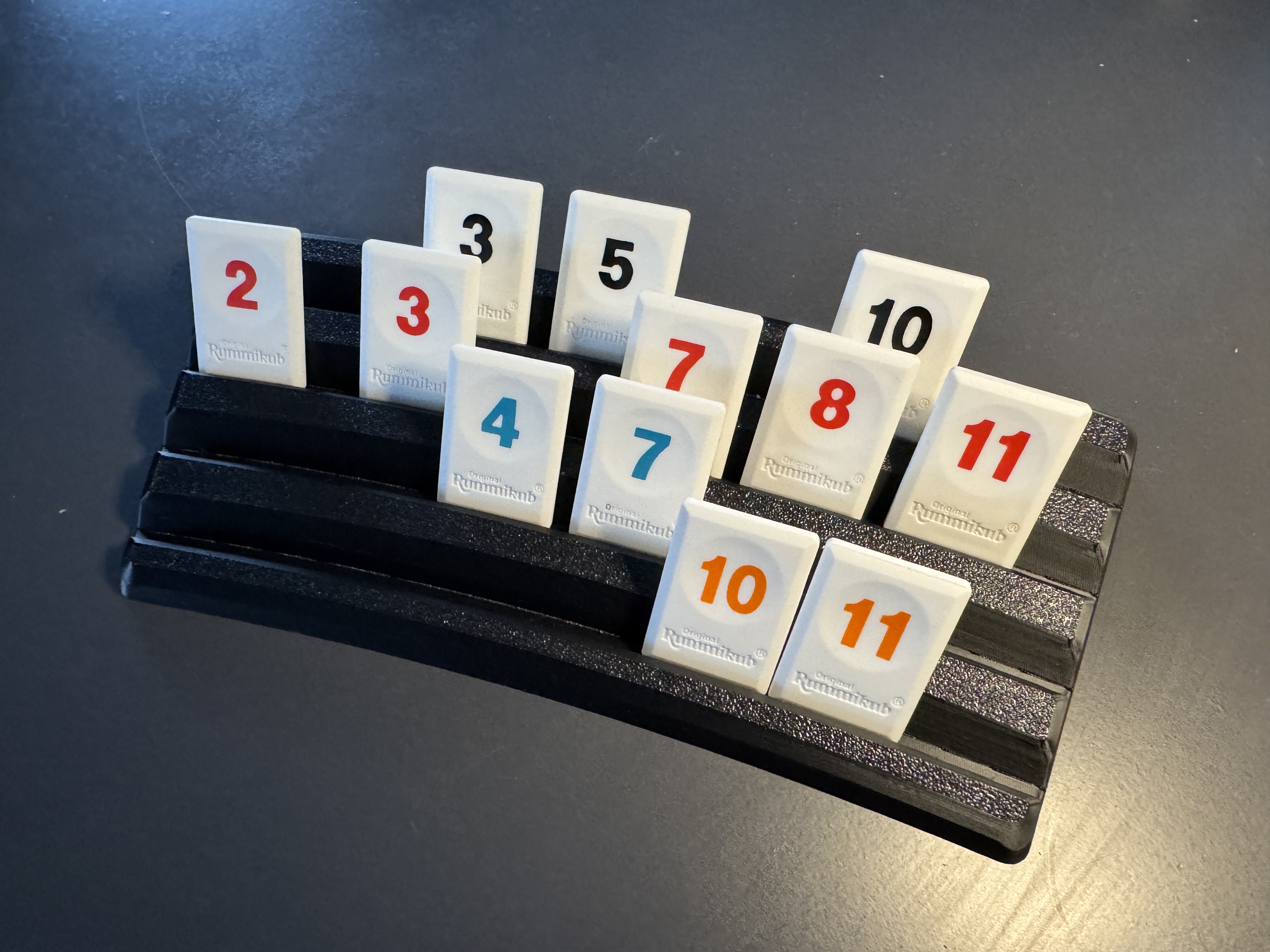 Stackable 4 Row Rummikub Tile Holder - No Support Material