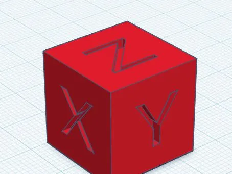 calibration cube ( x-y-z cube)