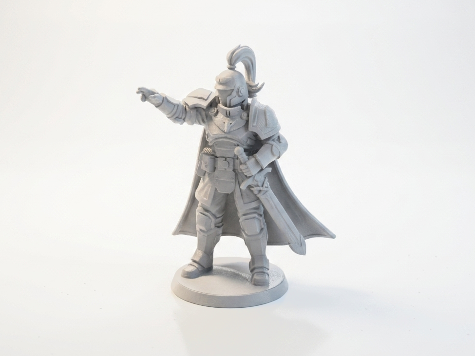 Knight Pointing Medieval Fantasy Figurine 3D Printable