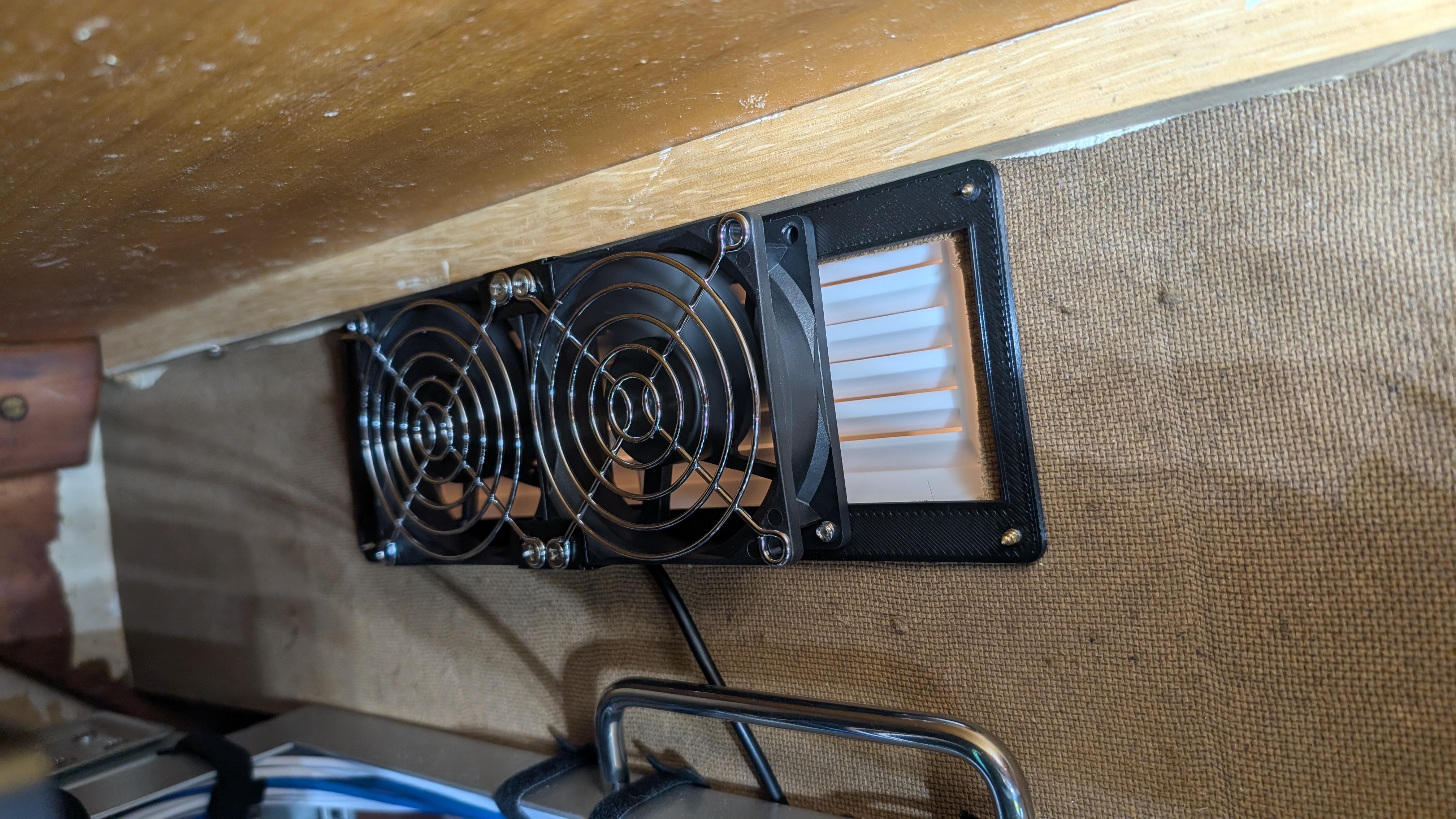 257mmx88mm louvre fan 80mm adapter