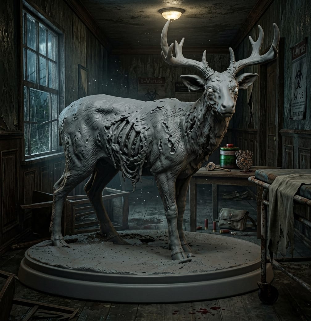 Zombie Deer Statue