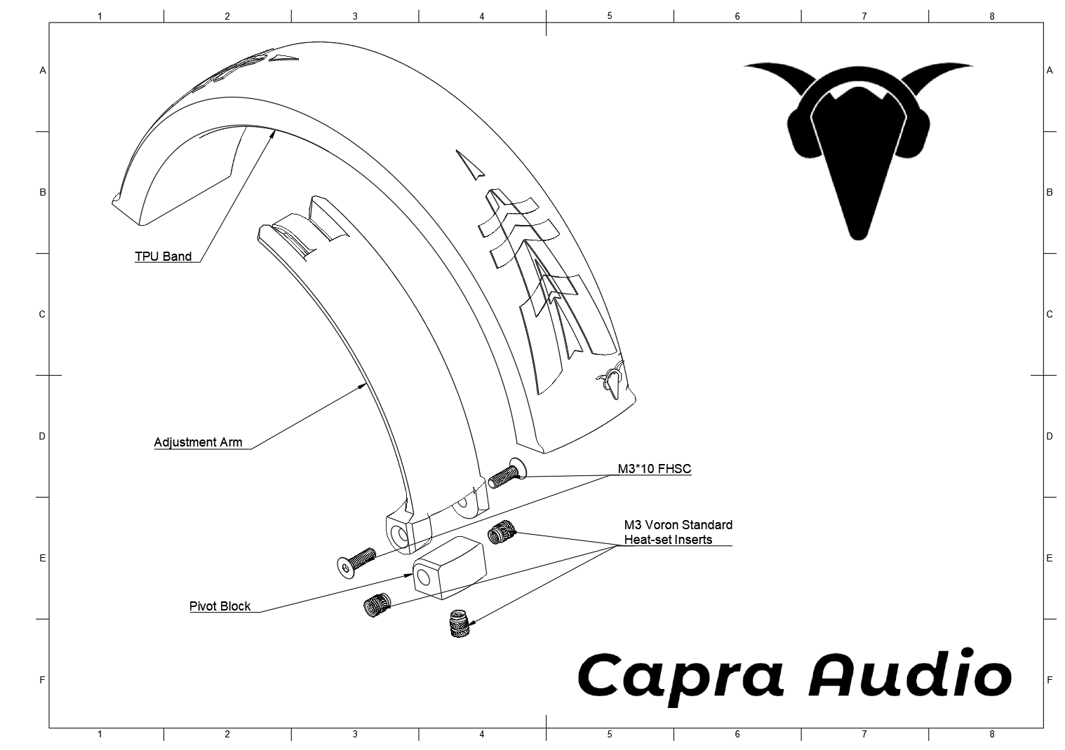 Miniatura 2 do modelo 3D Capra Headband V3