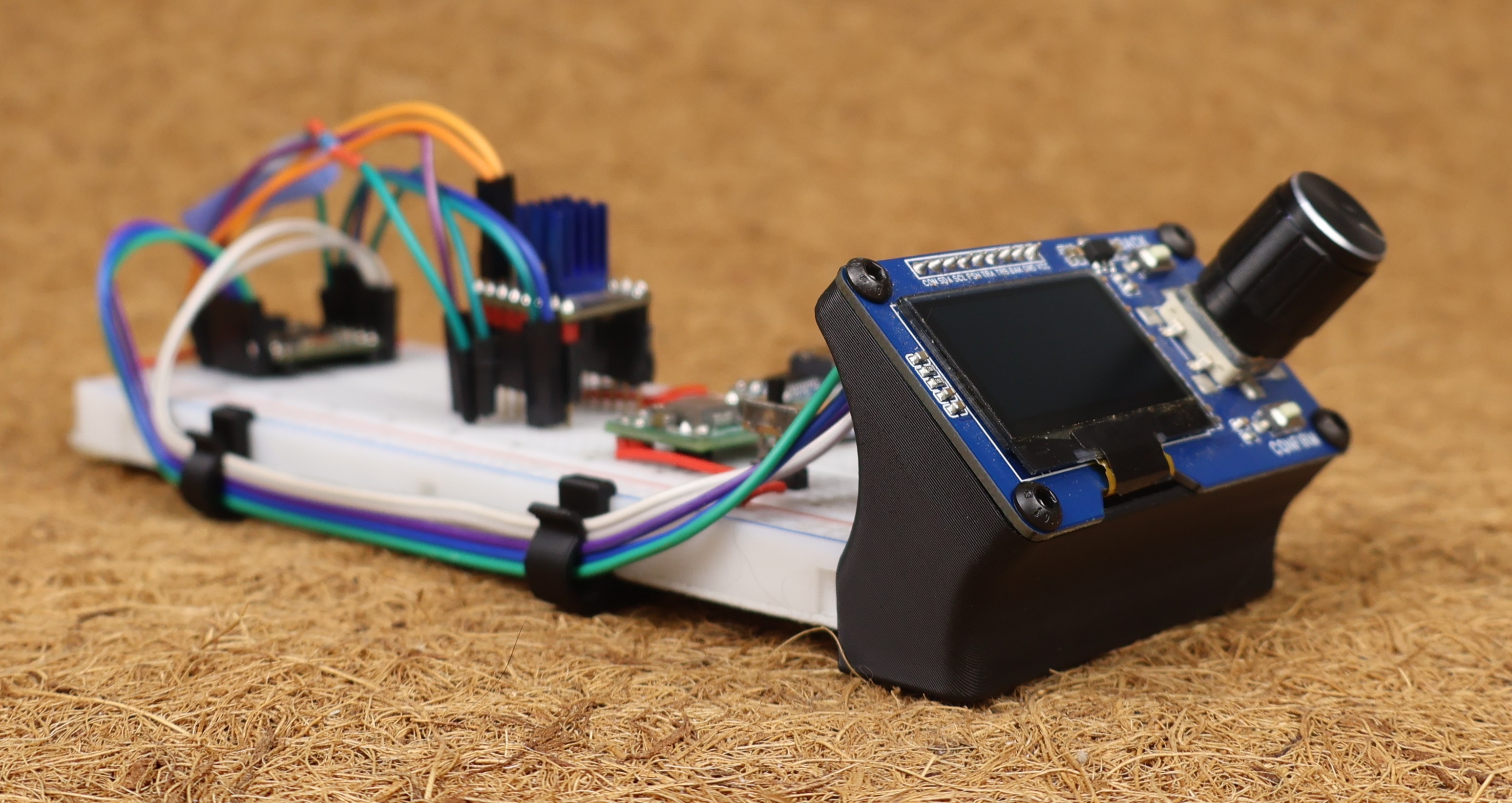 Breadboard Mount for 1.3" OLED Display with EC11 encoder
