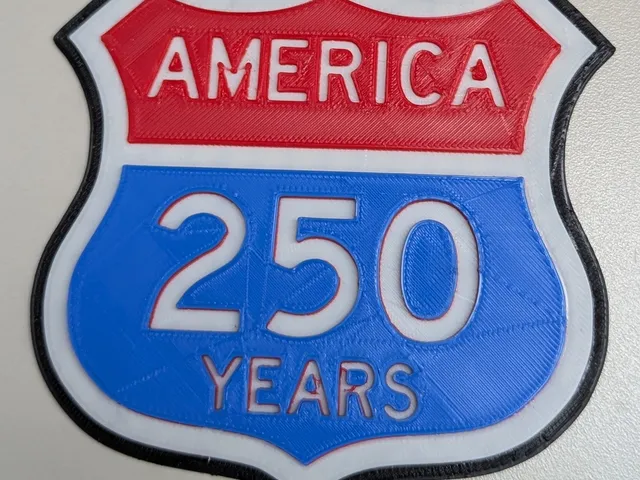 America 250 US Highway Sign