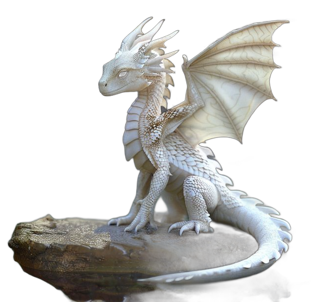dragon on rock