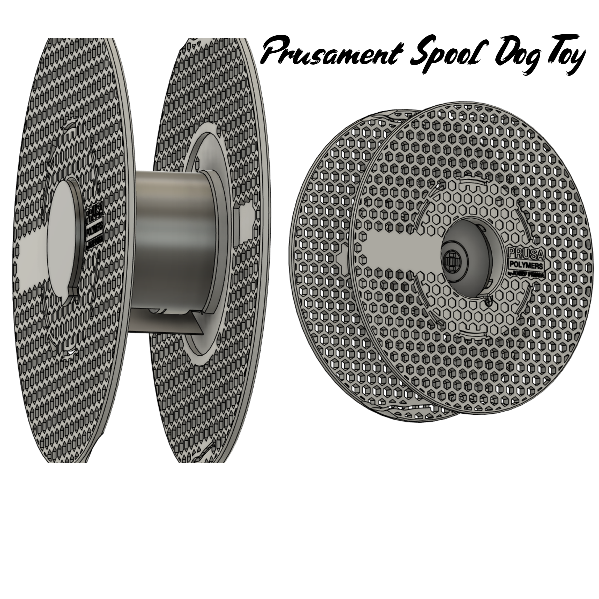 Prusament Spool-Based Dog Toy 3D model