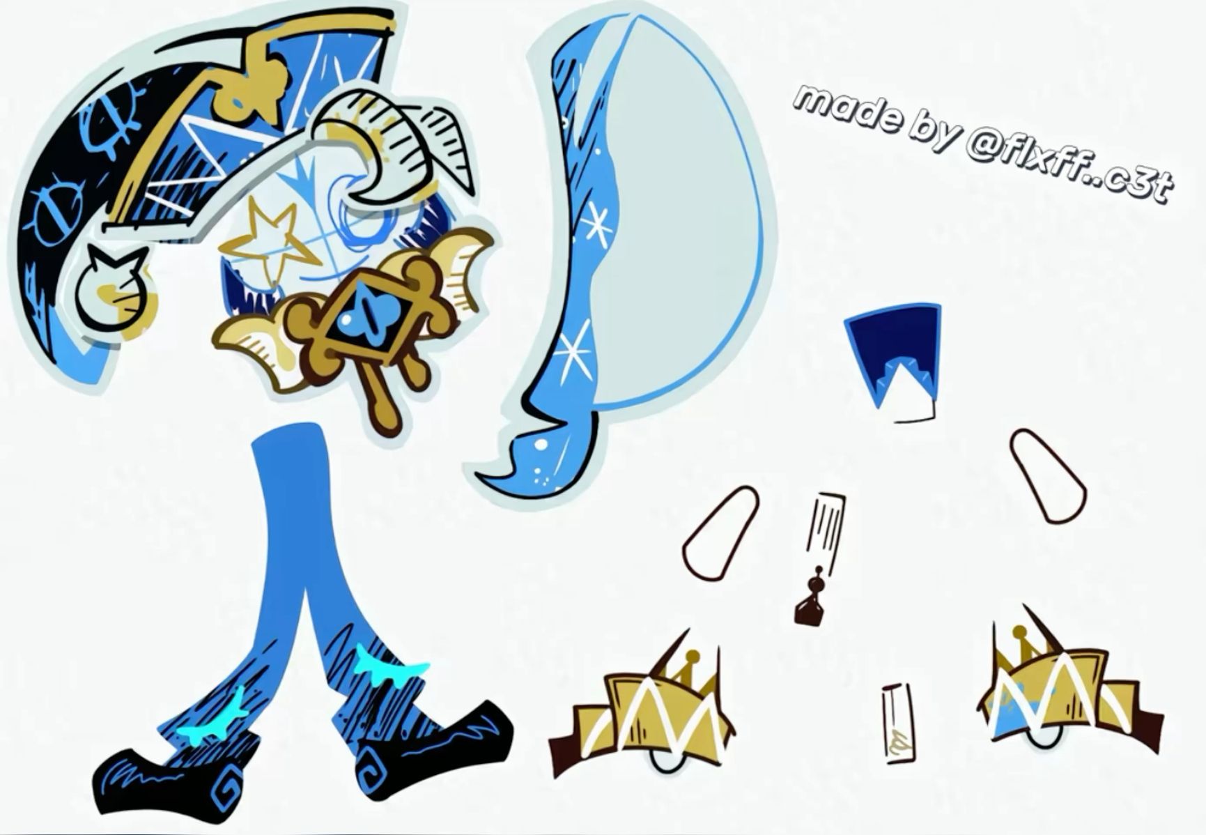 Shadow Milk Cookie "Sage of Truth" Puppet Holding Animation