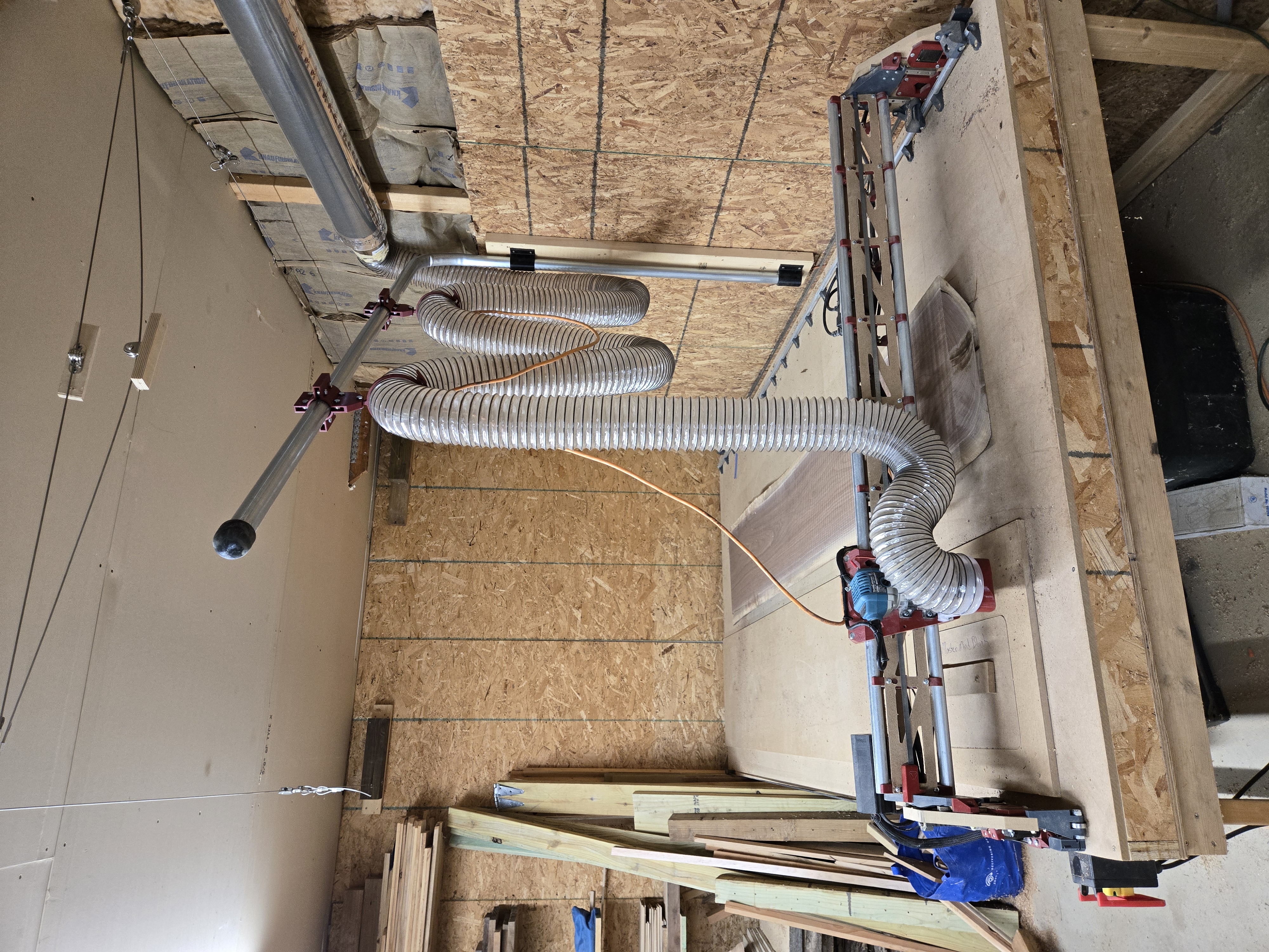 1.25in EMT Carriage for overhead dust collection