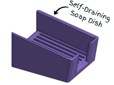 Self-Draining Soap DIsh