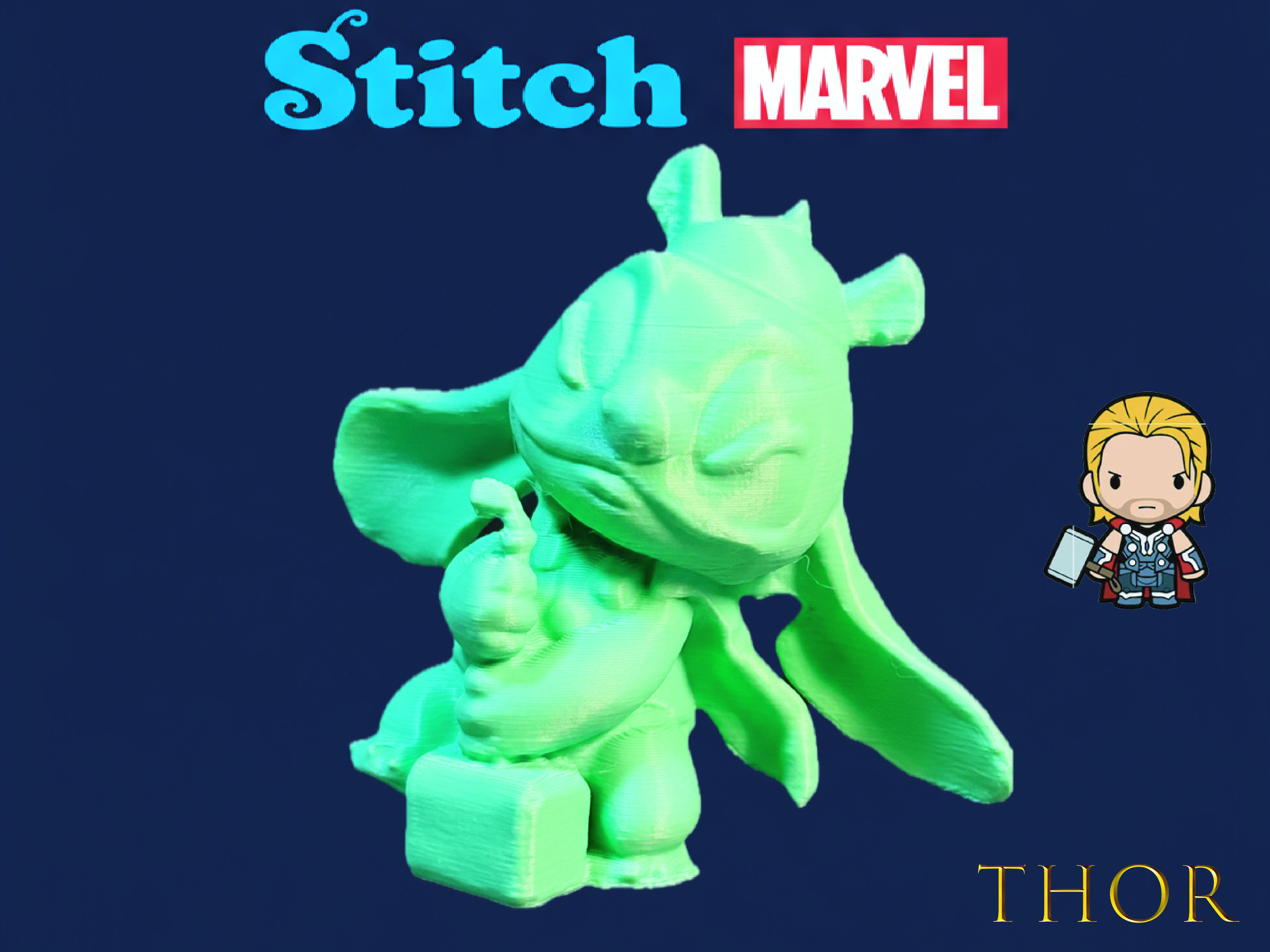 Stitch as Thor (Disney meets Marvel)