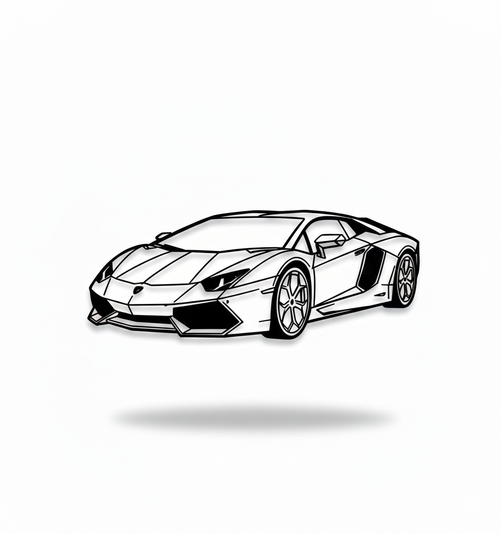 Universal Lamborghini Aventador wall decoration
