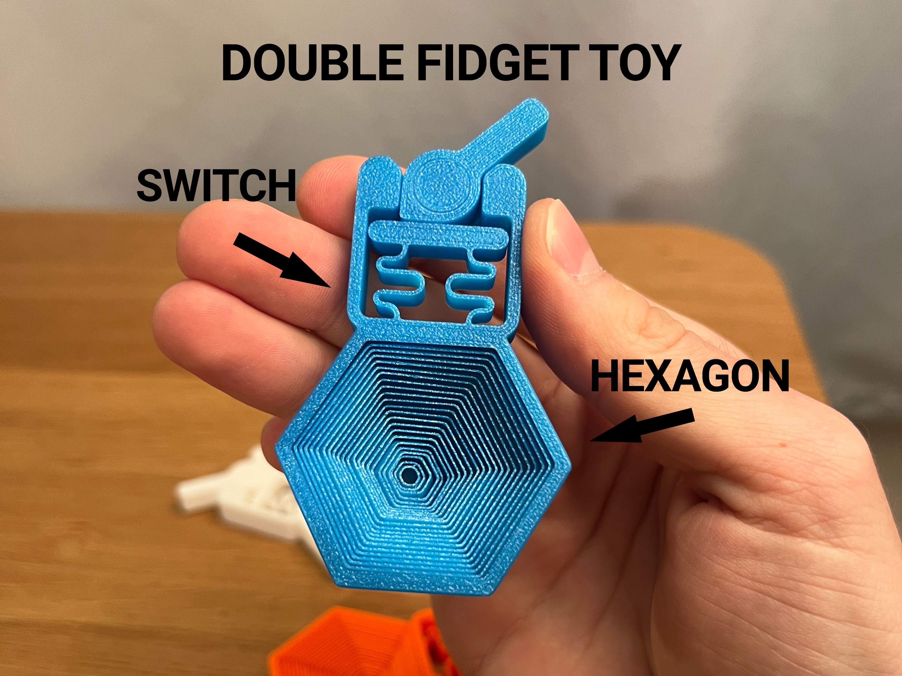 Double Fidget Toy – Switch & Hexagon