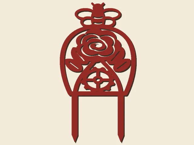 Rose, Gear & Bee - American Traditional Mini Plant Trellis | 6 inch