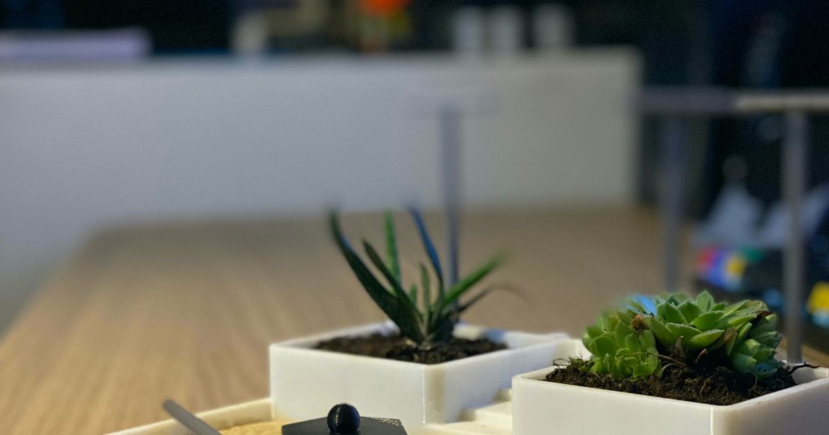 Zen Garden with Planter + Accessories by BigBricks, Download free STL  model