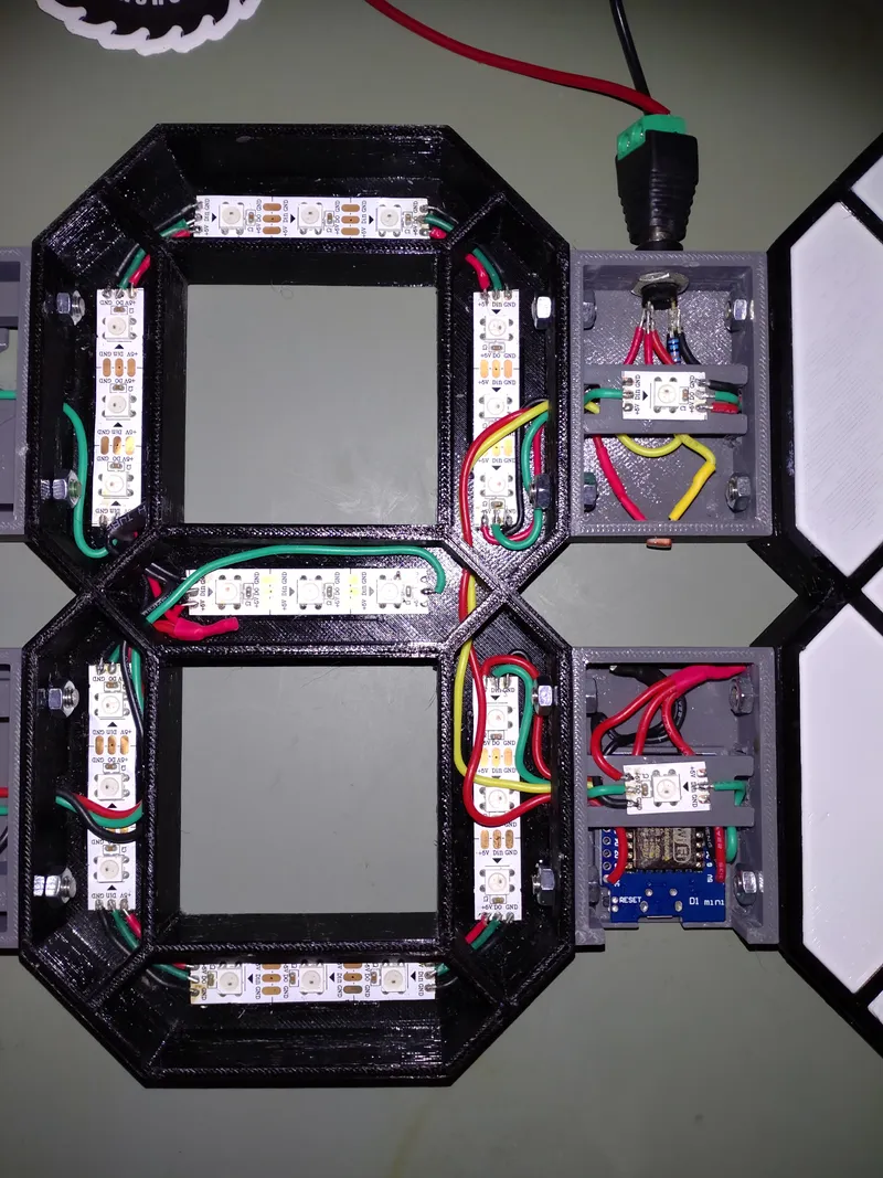 Big wall mounted 7-segment LED clock by Geert | Download free STL model ...