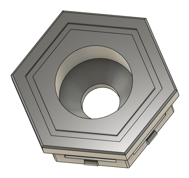 Honeycomb storage wall (HSW) insert-countersunk with cap (parametric)