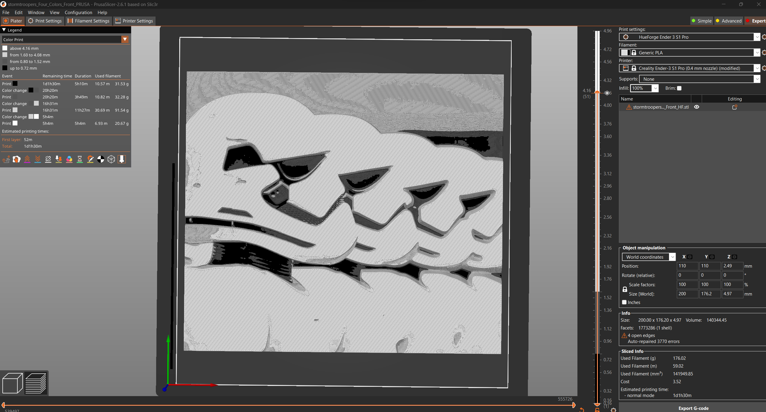 FOUR COLOR - HueForge Stormtroopers multicolor