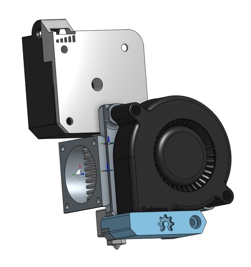 Adjustable E3D V6 / Volcano Layer Fan