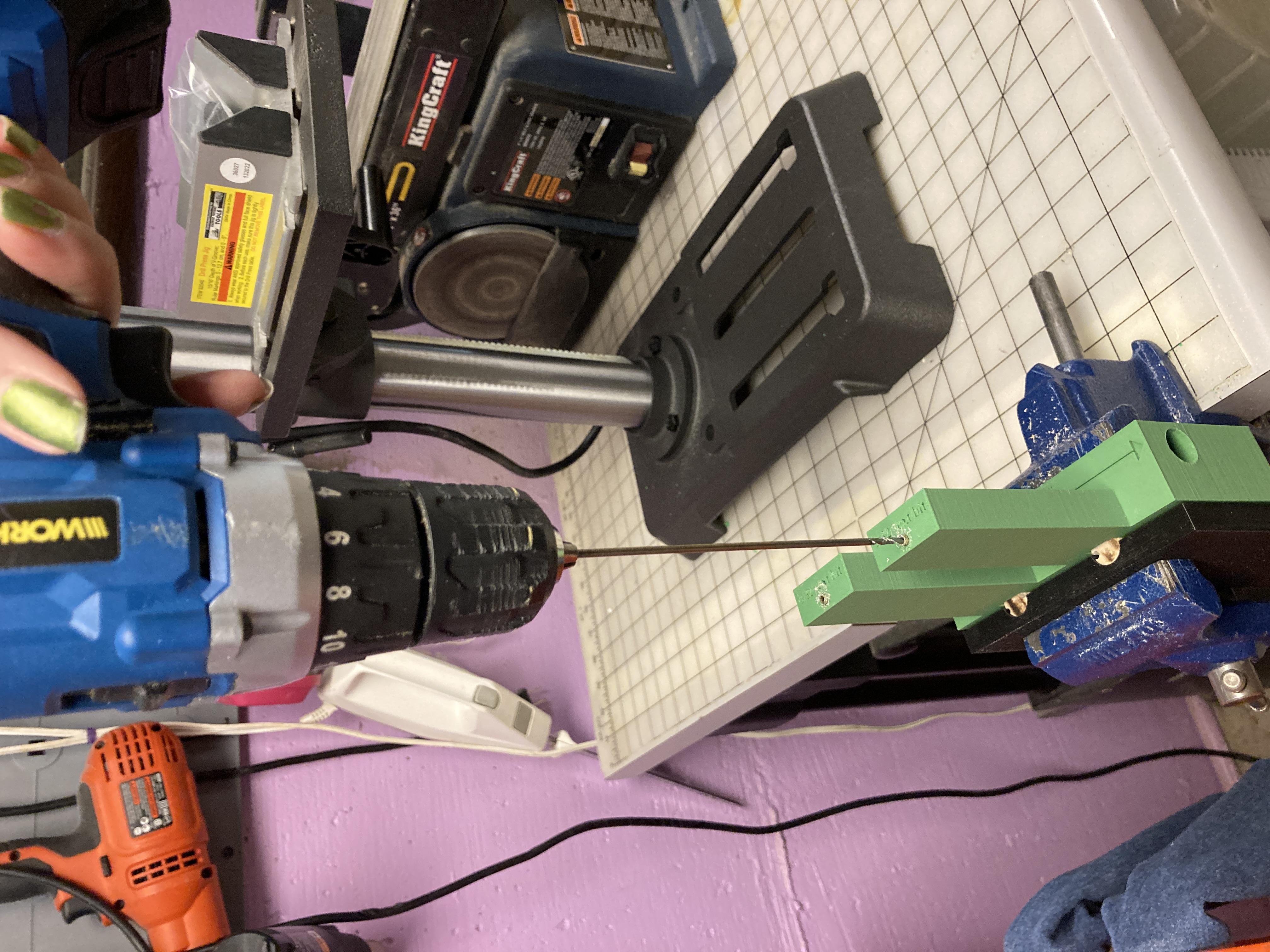 Dowel Rod Jig for Offset Puppet Rod Handles