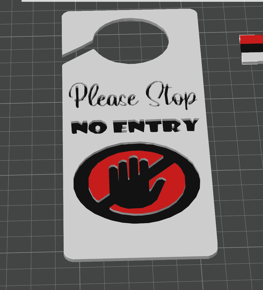 Door sign No Entry by gogo | Download free STL model | Printables.com