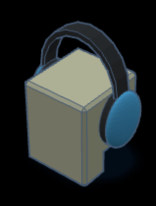 Mini 13 head with headphones