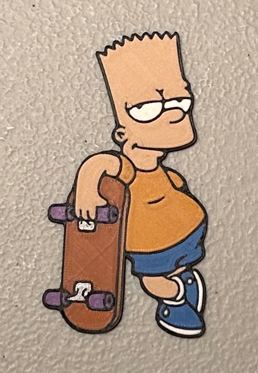 Multicolor Bart Simpson Magnet by wotfan69 | Download free STL model ...