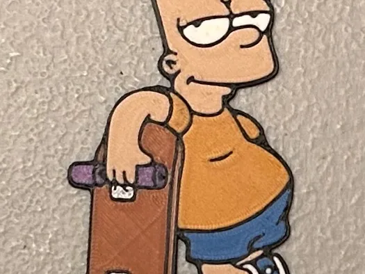 Multicolor Bart Simpson Magnet