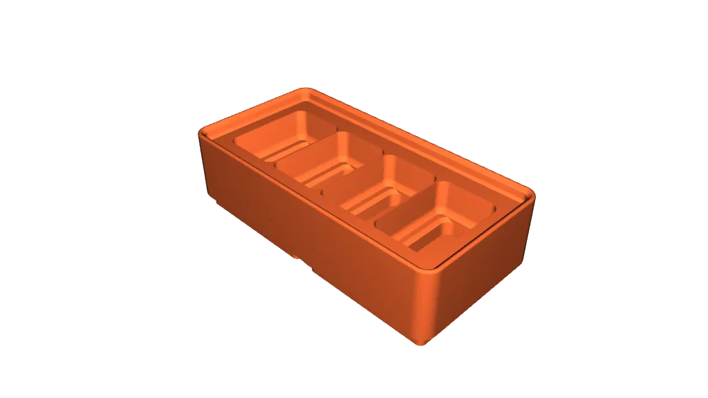 2x1 Gridfinity 4x 9V Battery Holder - Terminals Down by Shihchiun ...