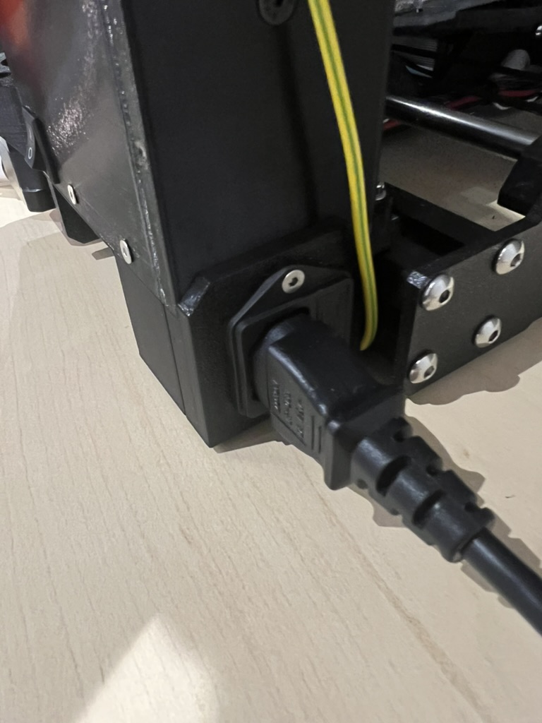 Prusa i3 MK3 PSU cover with rear power input