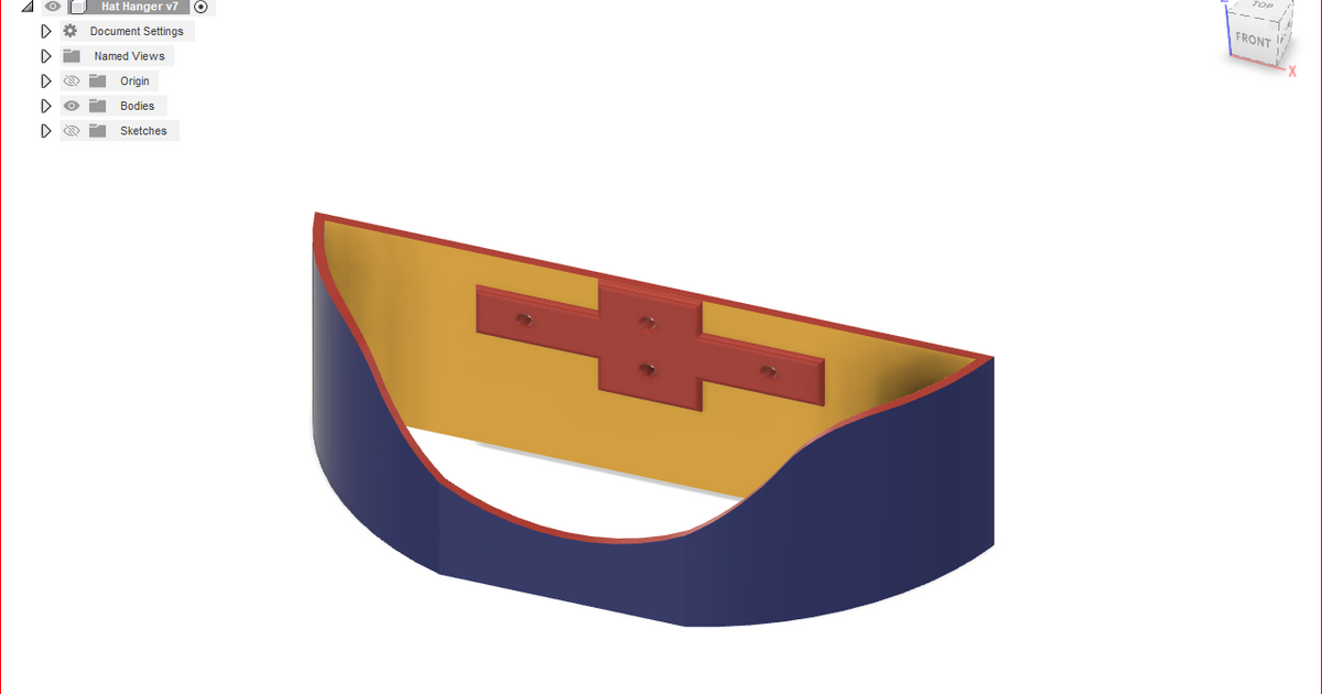 Baseball Hat Wall Rack Hanger by Frank Nizni Download free STL model