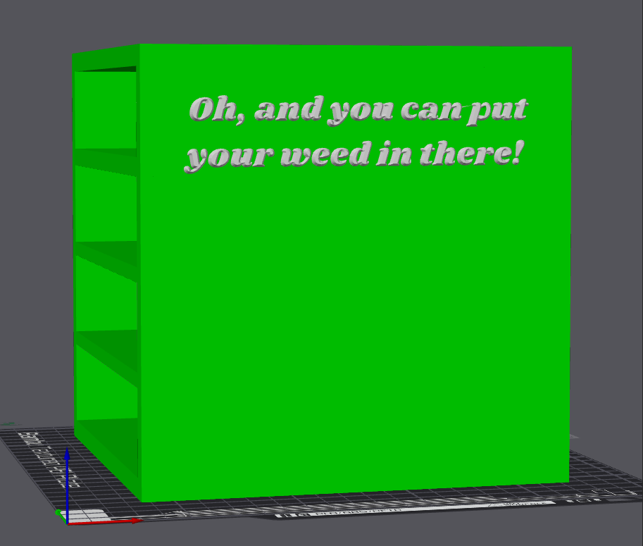 Oh, and you can put your weed in there paper organizer