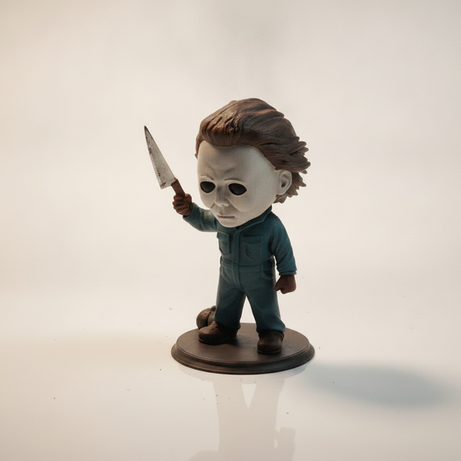 Chibi Michael Myers From Halloween With Kitchen Knife Figurine 3D Printable
