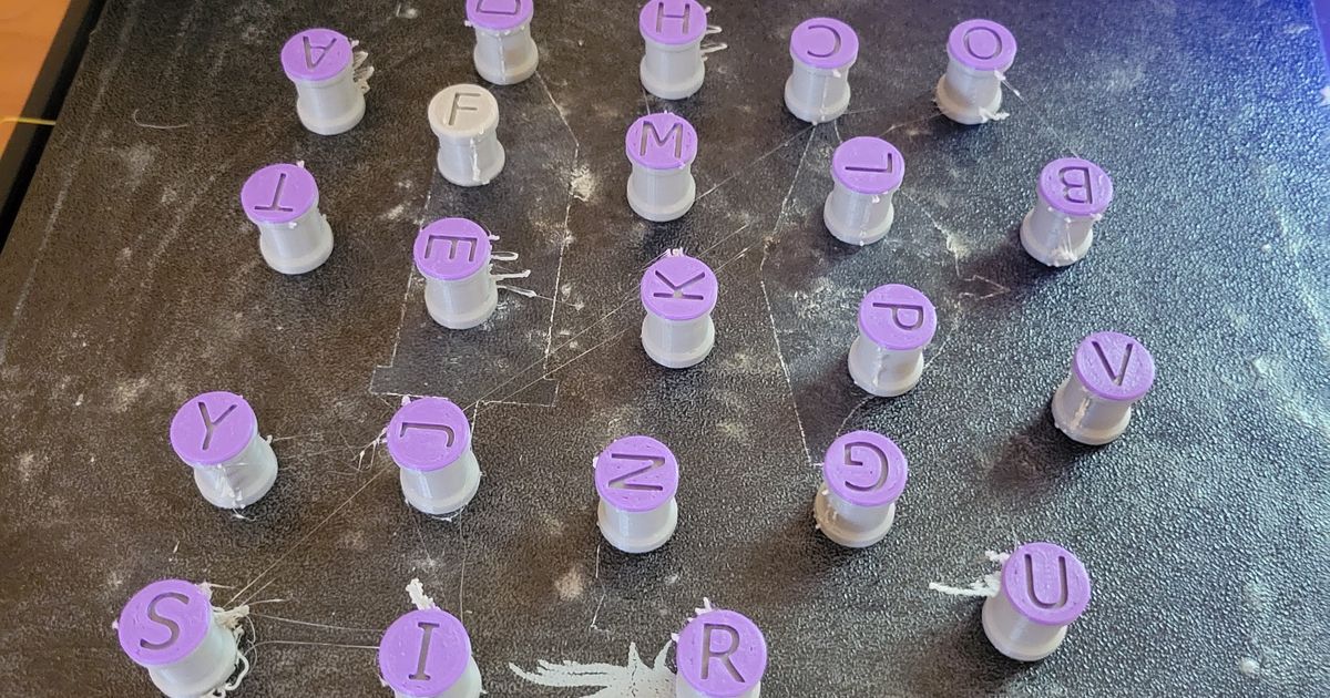 Letter tokens 12mm for TTRPG (D&D) by Crafter64 | Download free STL ...