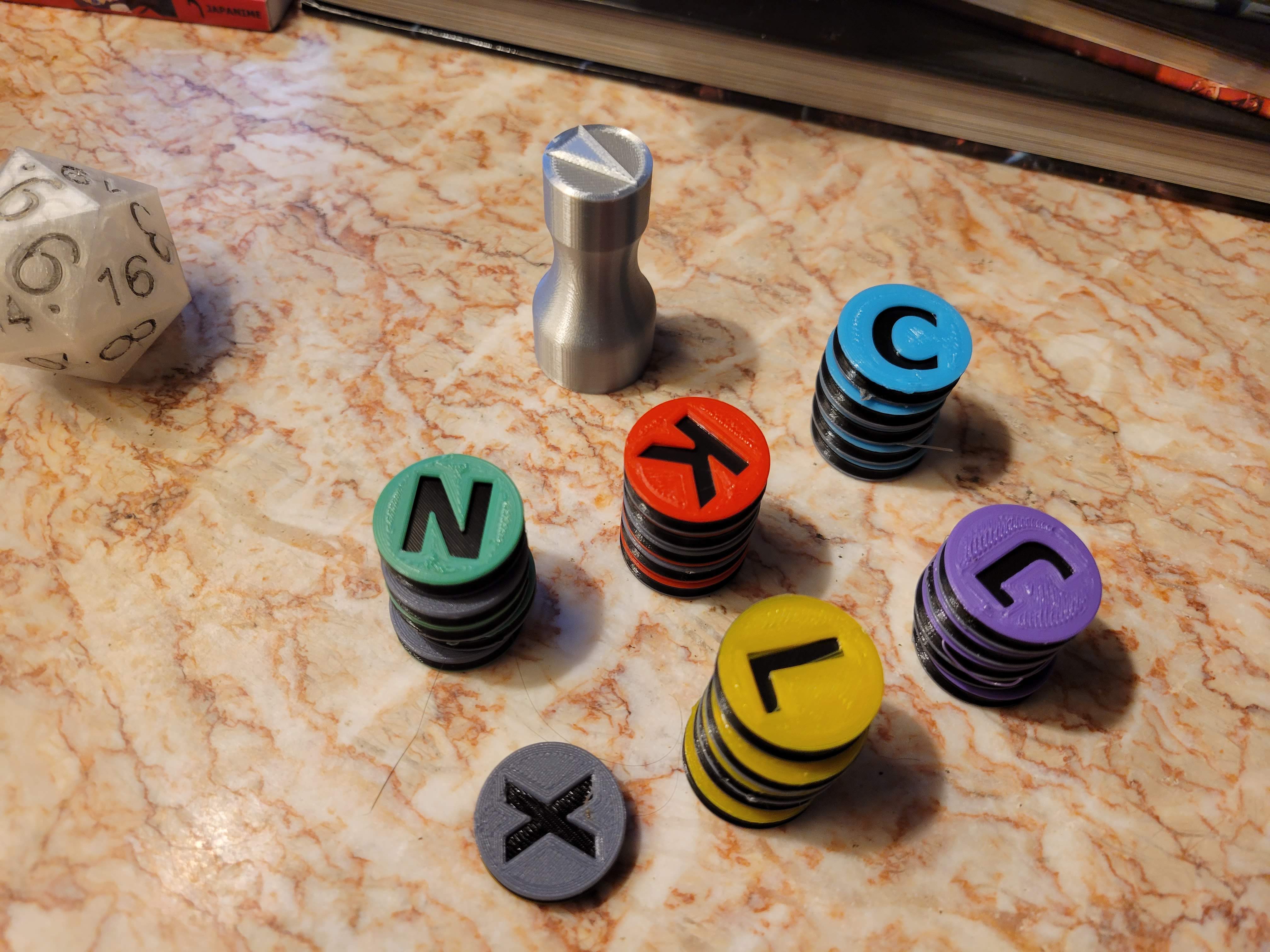 TTRPG NPC Letter tokens 25mm by Crafter64 | Download free STL model ...