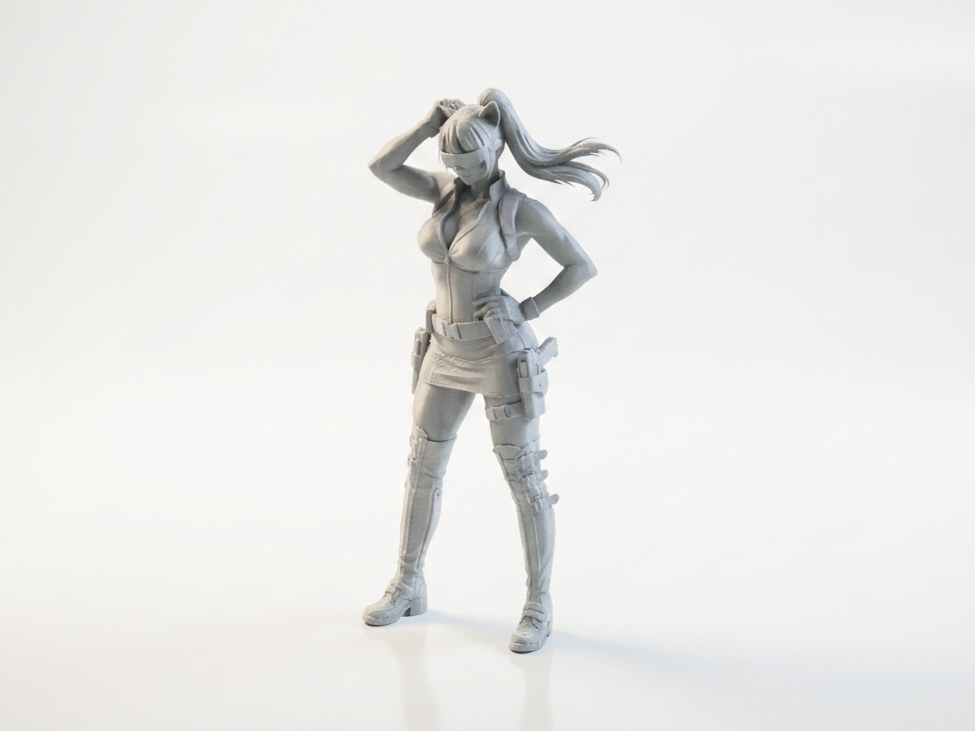 Cat Ears Girl Figurine Female Character 3D Printable