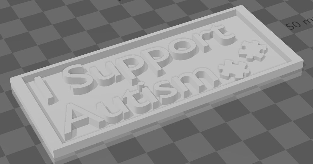 I Support Autism by Pinball | Download free STL model | Printables.com