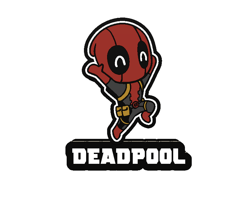 Backlighting Deadpool Deadpool Lightbox LED Lamp by braga3dprint | Printables Store