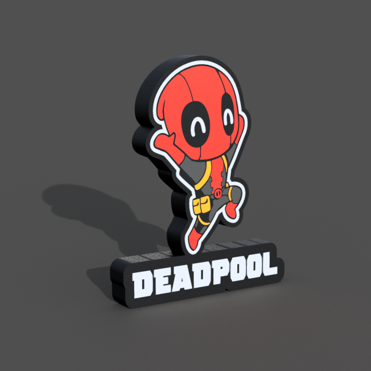 Backlighting Deadpool Deadpool Lightbox LED Lamp by braga3dprint | Printables Store