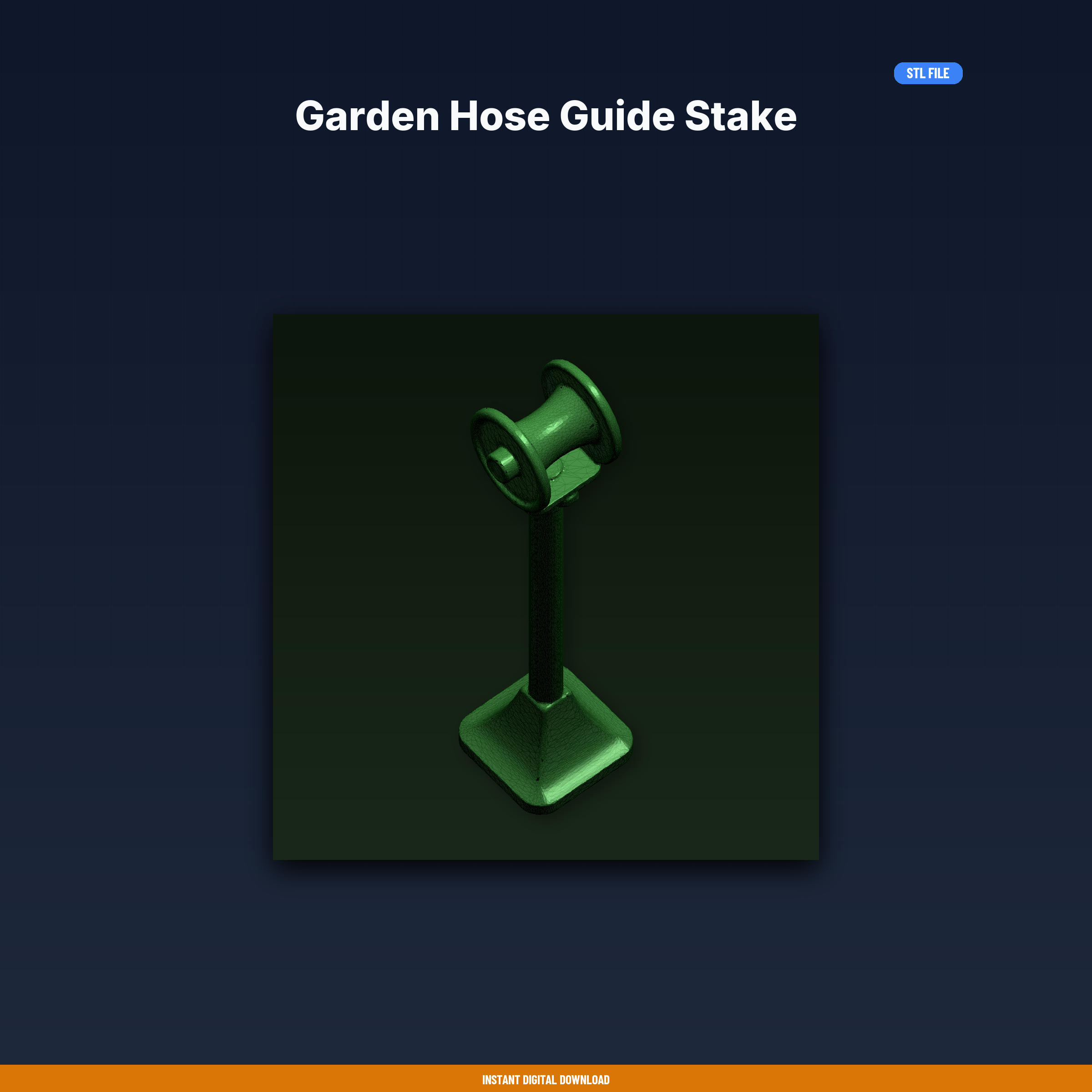 Garden Hose Guide Stake - 3D Printable STL File