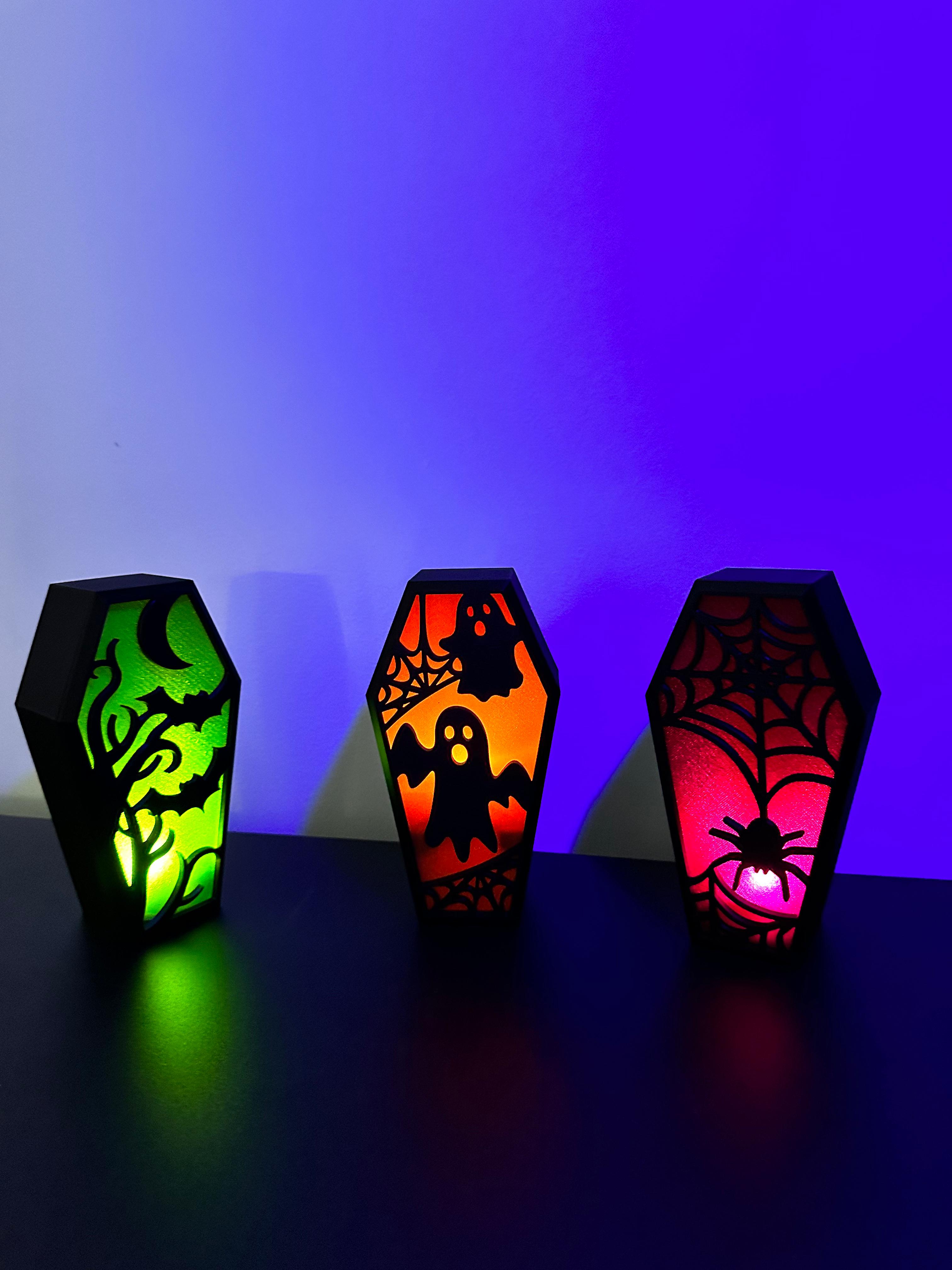 Coffin Storage / Light box Halloween 3D model thumbnail